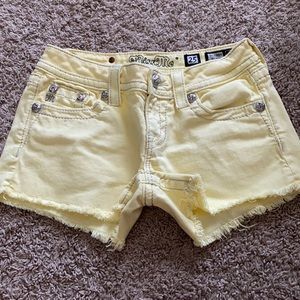 Miss Me yellow shorts